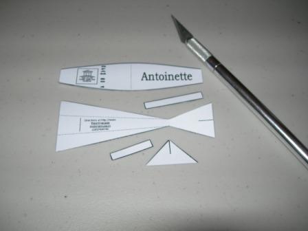 The Antoinette, The Online Paper Airplane Museum Business Card #4, OPAM BC4