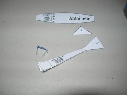 The Antoinette, The Online Paper Airplane Museum Business Card #4, OPAM BC4