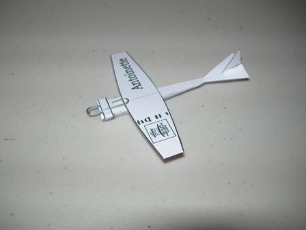 The Antoinette, The Online Paper Airplane Museum Business Card #4, OPAM BC4