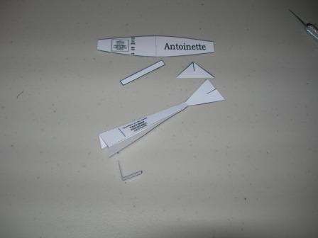 The Antoinette, The Online Paper Airplane Museum Business Card #4, OPAM BC4