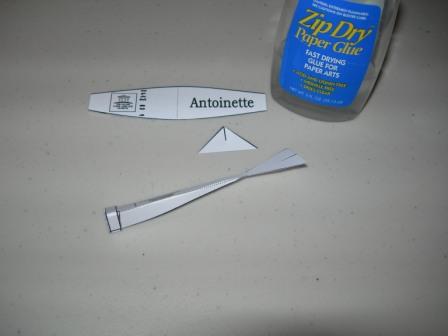 The Antoinette, The Online Paper Airplane Museum Business Card #4, OPAM BC4